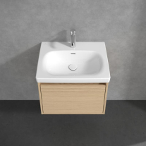 Mobilier suspendat pentru lavoar Villeroy & Boch Skyla 60 cm, 1 sertar Soft Close, nordic oak